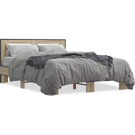 Maison Exclusive - Giroletto Rovere Sonoma 140x190 cm in Legno Multistrato Metallo (1/5)