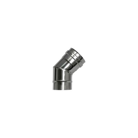 GOMITO STUFA INOX 45 PELLET - 80 MM