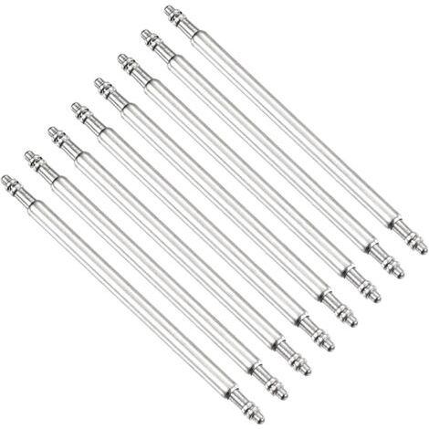 8Pcs 1.5 x 24mm Goupilles de Barre à Ressort de Montre, Acier Inoxydable Outil de Réparation de Barres à Ressort de Broches de Lien de Bracelet de Montre, Argenté (1/5)