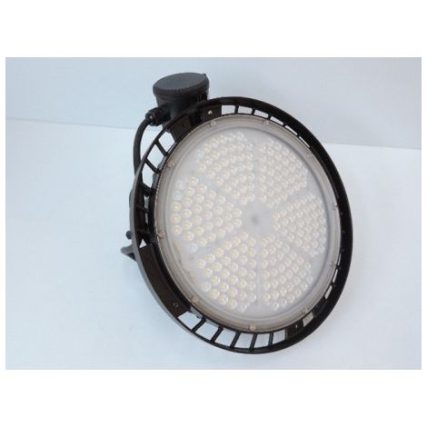 Luminaire suspendu LED 150W HIGHBAY noir Ø 296mm 5000K 21400lm 230V dimmable à detection HF 60° IK10 IP65 AIRIS LW15V5W60NS