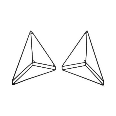 5Five Simply Smart – Lot de 2 équerres filaires en acier noir 19cm – Largeur 12,3cm – Pour étagères Twinfix – Vis incluses (1/4)