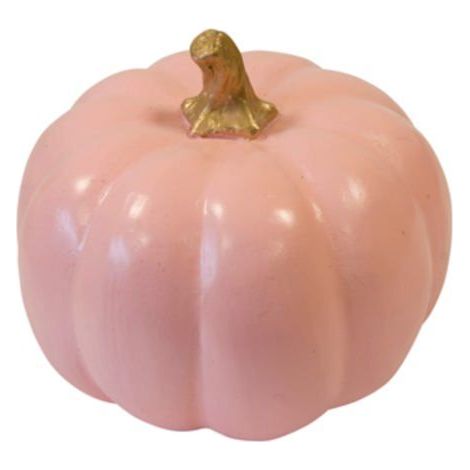 CITROUILLE ARTIFICIELLE RÉSINE 11X12.5CM ROSE- DECORS DE TABLE HALLOWEEN Rose