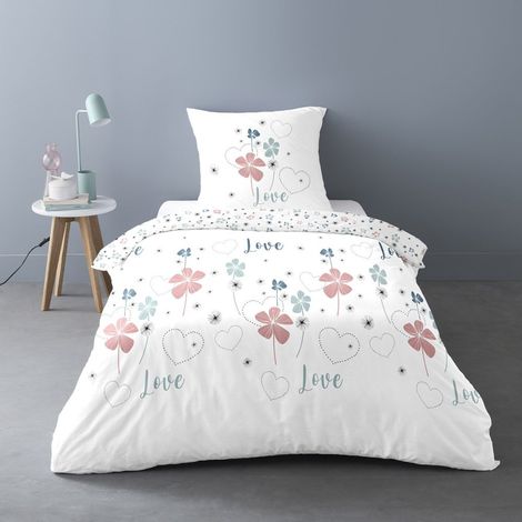 Housse de couette 140x200 Love Tiana + taie polycoton (1/3)