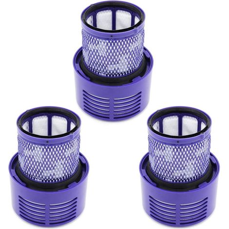 3er-Pack Ersatzfilter für Dyson V10 Serie V10 Absolute, Animal, Total Clean, Motorhead, SV12 Staubsauger, ersetzt DY-969082-01