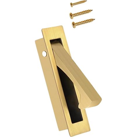 Poignée de porte coulissante de rechange dissimulée en acier inoxydable - Poignées de porte de poche - Poignées encastrées