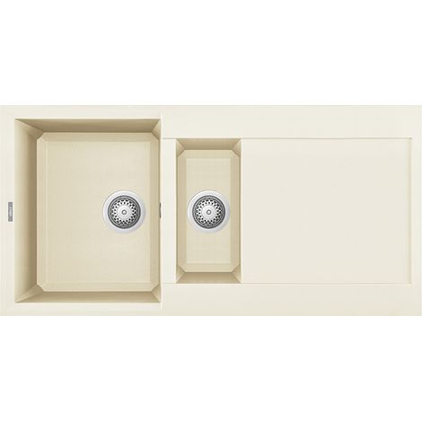 Lavello Elleci da incasso Easy 475 Granitek 62 Bianco Antico LGY47562