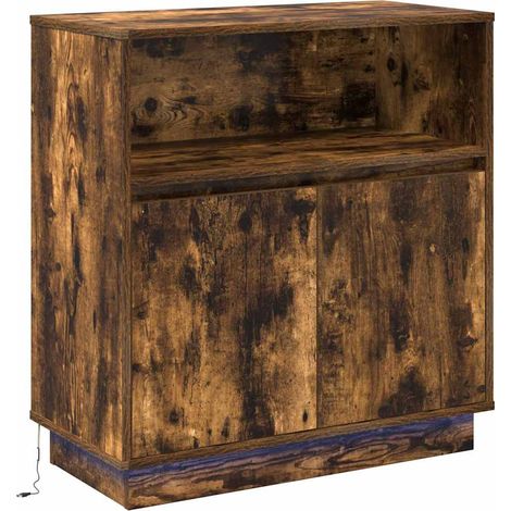 Maison Exclusive - Madia LED Rovere fumé 71 x 34,5 x 75 cm Legno multistrato