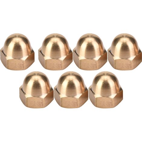 Kit d'écrous borgnes en laiton, écrous hexagonaux à tête bombée, fixations pour véhicules (M12, 5 pièces) (1/5)
