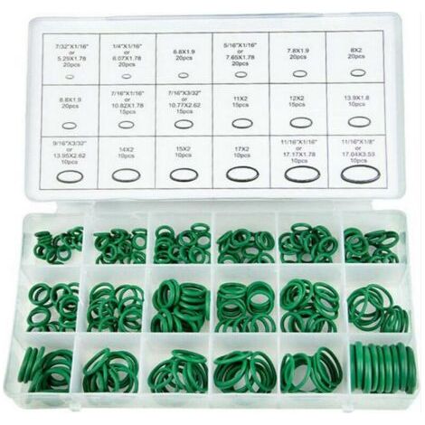 BUNTHAUS PA 270 Stück Klimaanlage HNBR O-Ringe Auto Auto Reparatur Werkzeuge Gummi Auto Klimaanlage Kältemittel Ring Sets Auto Zubehör (1/4)