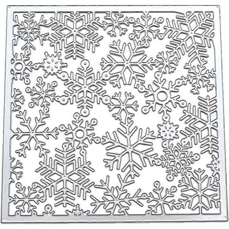 Pochoirs de découpe en métal Flocons de neige de Noël pour scrapbooking, cartes et loisirs créatifs - Moule à gaufrage