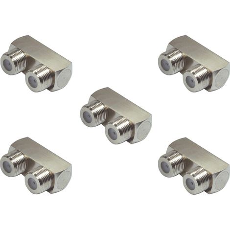Pack 5 Connecteurs F - S-Impuls TR 85301 Mini - couplage coaxial, en métal