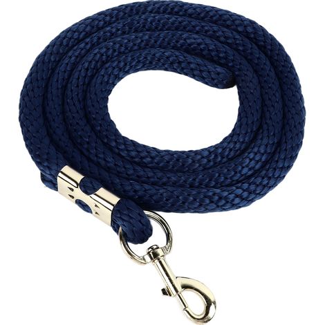 Ligne de fente pour chevaux avec bouton-pression, corde d'entraînement robuste à haute résistance pour la compétition et la Traction quotidienne, 6,6 pieds, bleu marine (1/5)