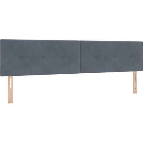 Maison Exclusive - Testiera LED con strisce LED Grigio 200 cm Velluto (1/5)