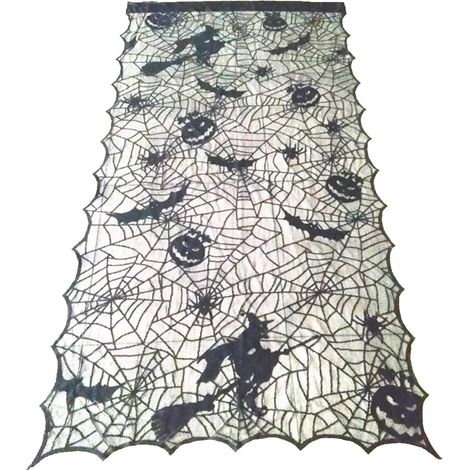 MINKUROW Karcher Halloween Ghost Festival Tenda Ragnatela Pipistrelli Tenda Di Pizzo Costume Di Halloween Decorazione Della Casa Nuovo (1/5)