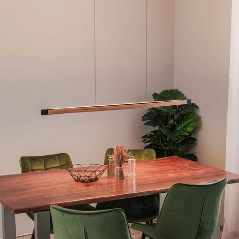 [GEBRAUCHT] B-Ware Quitani LED-Hängelampe Kiere eiche/schwarz 118cm Hängeleuchte Lampe Leuchte Spot (1/2)