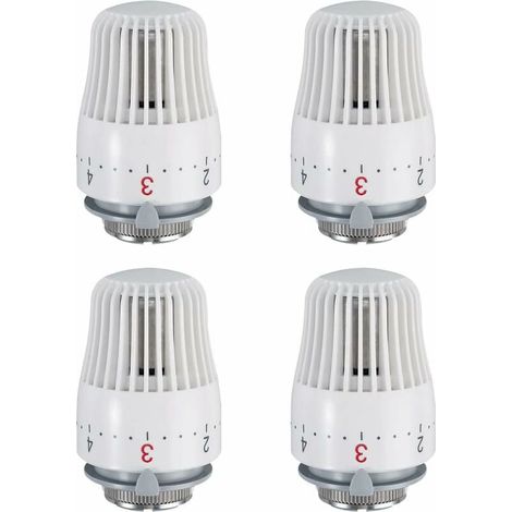 Lot de 4 têtes thermostatiques tête de vanne thermostatique de remplacement vanne de radiateur thermostatique (1/5)