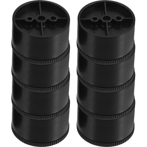 Pieds de Nivellement Robustes pour Meubles de Bureau et Maison Lot de 8 Pieds Meuble 3cm Ronds en Plastique Réglables pour Armoires et Canapés (1/5)