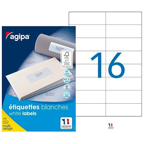 Etiquettes blanches multi-usages 105x37 (1/2)