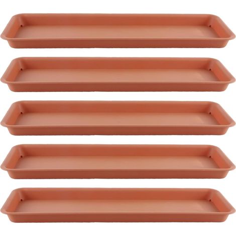 5 Pièces Soucoupe Plateau 48x19cm, Rouge (1/5)