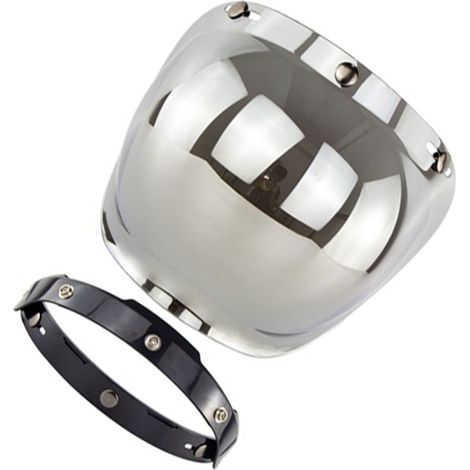 demi-casque de moto Harley avec visière bulle et kit de fixation (1/5)