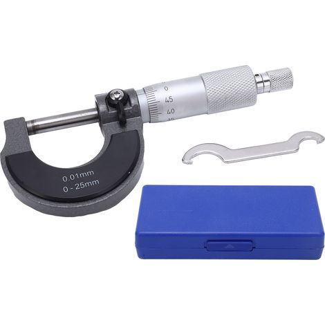 Stabile Legierungsmikrometer, präzise Oberflächenmessung, tragbarer Messschieber, Dickenmessgerät 0-25/0,01 mm (1/5)