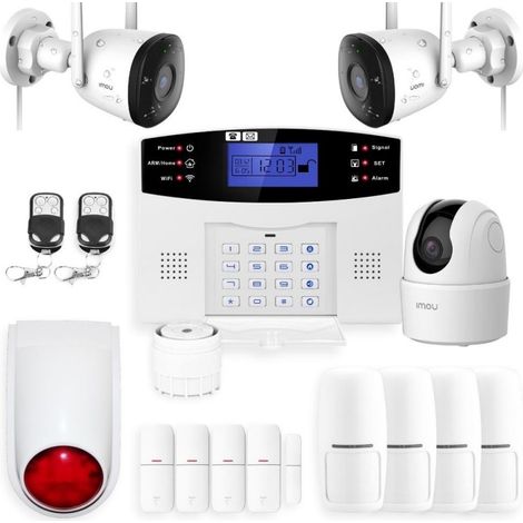 Alarme maison sans fil 4G avec 3 caméras wifi – Sirène 110dB – 99 zones sans fil – Installation rapide en moins de 2 minutes – Lifebox (1/5)