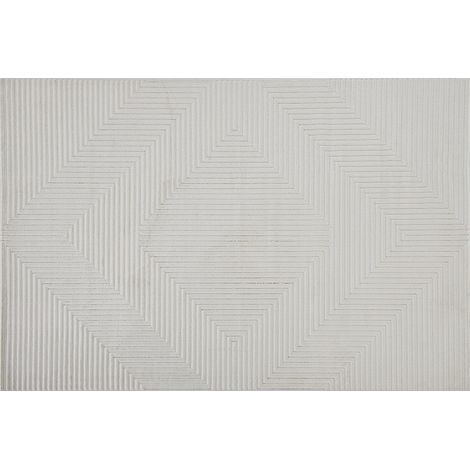 Tapis blanc écru à losanges beiges 200 x 290 cm ROUBY