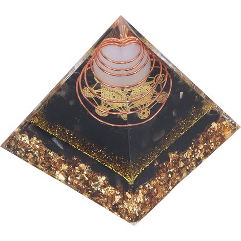 Pyramide d'orgone décorative – Pendentif pyramide en pierre équilibrant l'énergie pour le yoga et la méditation dans la chambre (1/5)