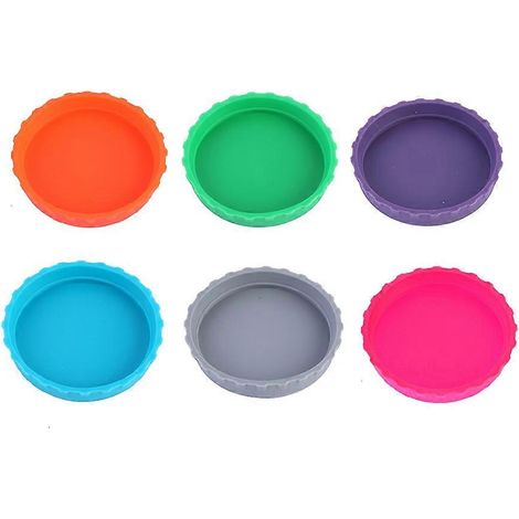 6 pièces soda couvercle couvercles boisson boîte couvercle multi couleur boisson boîte protecteur silicone boîte (1/5)