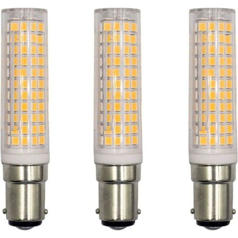 BA15D LED-Lampe, Energiesparsockel 15W, für Kühlschrank/Nähmaschine/Tischlampe AC230V, 3er-Pack (warmweiß 3000K) [Energieklasse A+]