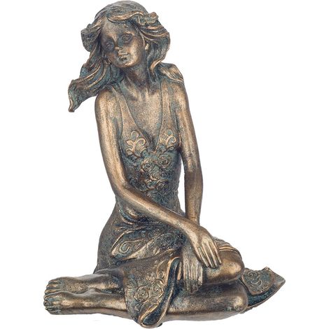 Signes Grimalt Figure di figura della persona Figura donna seduta in bronzo dorato 15x9x12cm 27503 (1/2)