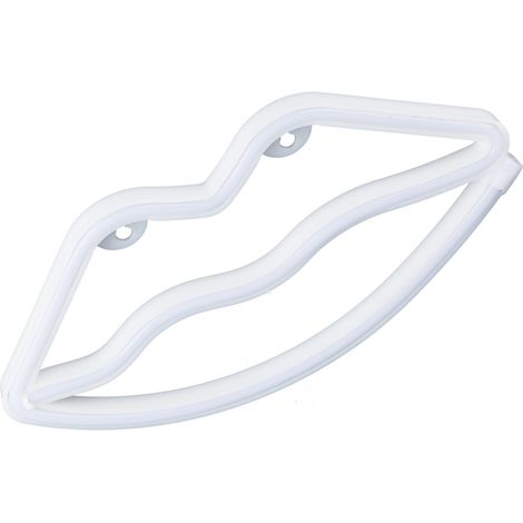 Décoration murale néon LED colorée en forme de lèvres pour chambre d'enfant ou fête de Noël