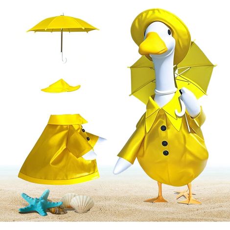 Costume de canard - Tenues de canard Tenues mignonnes de canard de jardin Tissu résistant aux intempéries Vêtements de cosplay, décoration artistique extérieure de style festif pour mariages (1/5)