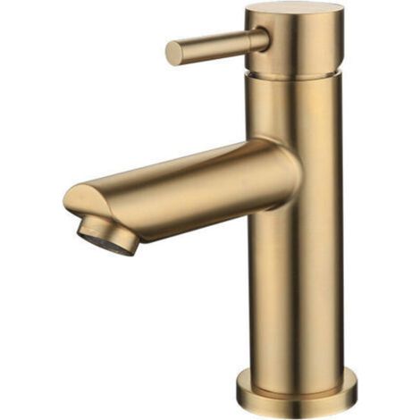 Bathroom Faucet, Single Handle Sink Faucet, Stainless Steel, Height: 16 cm, gold (1/5)