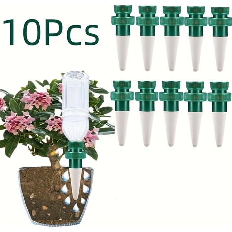 Système d'arrosage automatique goutte à goutte à 10 aiguilles pour plantes d'intérieur et d'extérieur. (1/5)