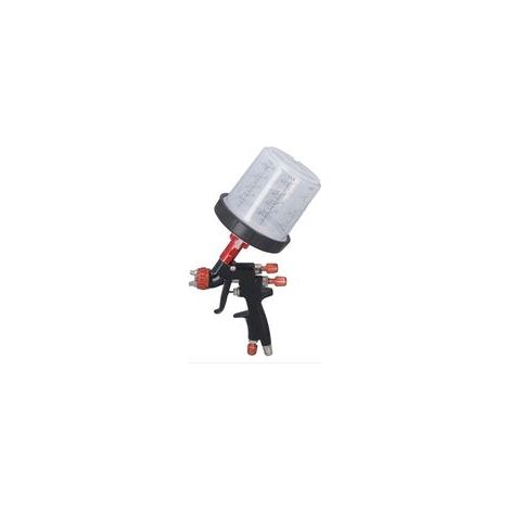 Pistolet à Peinture, HVLP Pistolet pulvérisateur d'air à Alimentation par gravité, Haute Atomisation Pulvérisation pour Voiture Meubles 1.3mm Buse avec Coupelle 600ml