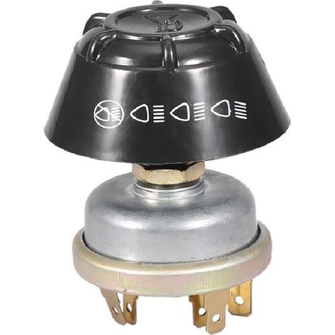 Commutateur de Klaxon de voiture,ABS 12V Lumière étanche/Bouton Poussoir Klaxon en Métal pour Tracteur (argent + noir) (1/5)