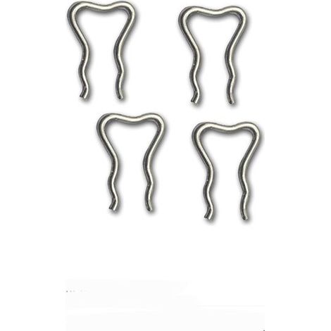 Diesel-Rücklaufclips für Einspritzdüsen, Packung mit 4, Silber