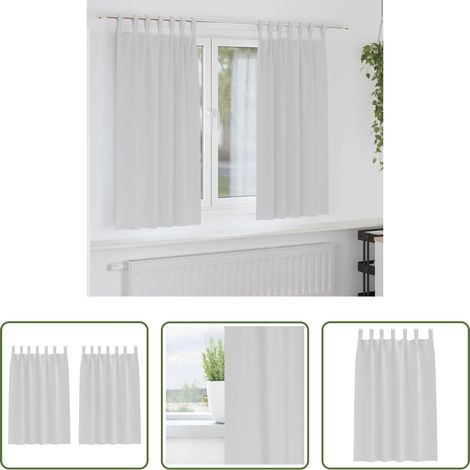 vidaXL Cortinas Opacas con Anillas 2 uds. Gris Pálido 175 x 140 cm (1/5)