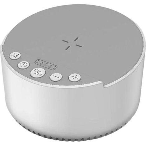 Enceinte sans fil 15 W avec station de charge, support pour téléphone , générateur de bruit blanc , appareil de relaxation multifonctionnel - Blanc (1/5)