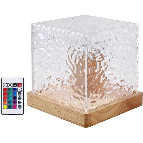 JANMIR-Lampe à motif d'eau, veilleuse, lampe d'ambiance flamme, cadeau romantique, lampe à projection ciel étoilé, lampe de chevet créative inspirée des célébrités. (1/5)