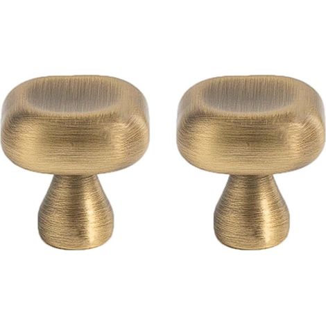Boutons carrés en laiton, finition bronze antique, pour meubles (1/5)