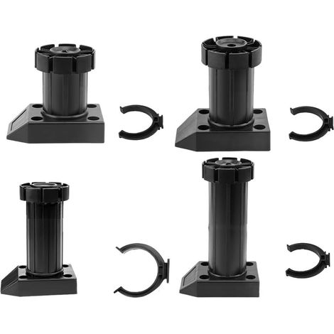 Füße für Küche Bad Sofa Bett Couchtisch 10er Pack schwarze