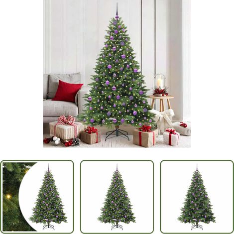 LED Lichterkette -  Künstlicher Weihnachtsbaum mit 300 LEDs Grün 180 cm PE und PVC