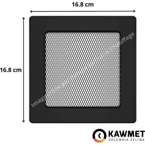 Grille de ventilation 17x17 Classic KAWMET - Couleur Noir