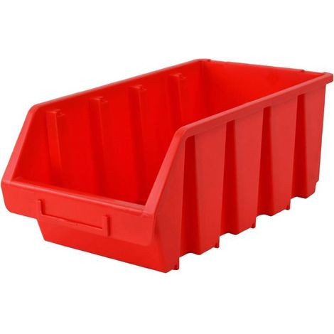 Faithfull Interlocking Storage Bin Size 4 Red 209 x 340 x 155mm FAITBBIN4