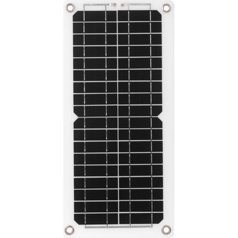 Kit panneau solaire 12 W 12 V avec contrôleur de charge, port USB, module monocristallin hors réseau et câble de connexion SAE pour camping-car, voiture, bateau et applications marines. (1/5)