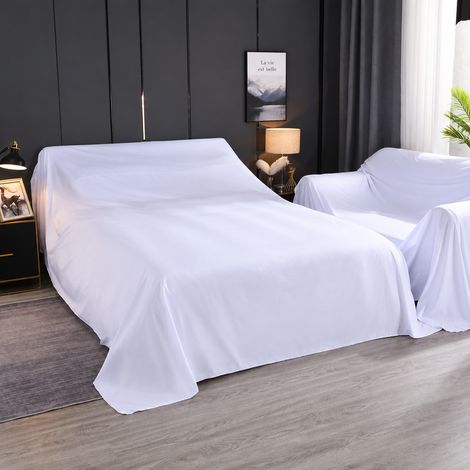 Housse anti-poussière meuble blanc 2,4 x 5 m, adapté pour canapé 4 places et similaires, 40 × 29 × 5 cm, 1,22 kg – Livraison gratuite