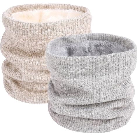 Ensemble de deux cache-cou et masques faciaux multifonctionnels et chauds, en polaire pour une protection contre le vent hivernal, adaptés à des activités telles que la moto, la course à pied et le sk (1/5)