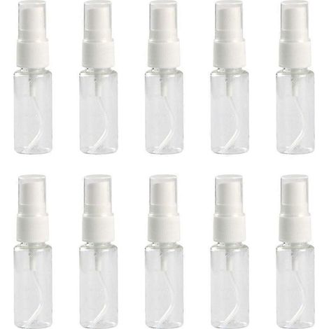 Lot de 20 mini flacons vaporisateurs vides de 20 ml en plastique, rechargeables et portables, pour maquillage et soins de la peau, idéaux pour les voyages.-10pcs (1/4)